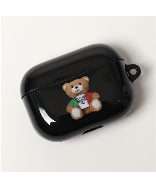 MOSCHINO(モスキーノ)/【MOSCHINO(モスキーノ)】7784 8302 イヤホンケース エアーポッズ テディベア AirPods Proケース ロゴ 1555 レディース メンズ/ブラック