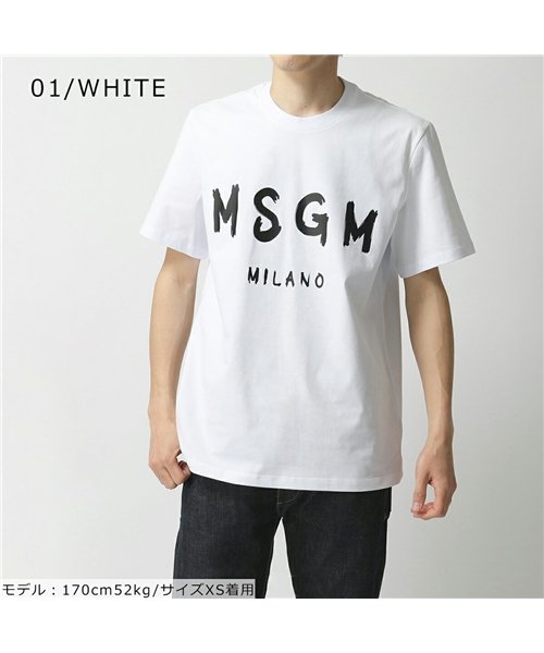 セール Msgm エムエスジーエム 2840 2940 Mm97 半袖 Tシャツ カットソー クルーネック オーバーサイズ ペイントロゴt メンズ エムエスジーエム Msgm Magaseek
