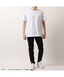 MSGM(MSGM)/【MSGM(エムエスジーエム)】3040MM162  半袖 Tシャツ カットソー クルーネック ちびロゴT オーバーサイズ コットン メンズ/ホワイト