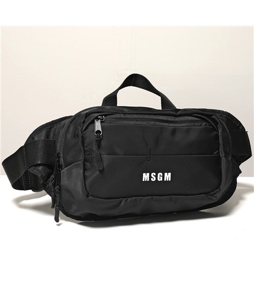 MSGM(MSGM)/【MSGM(エムエスジーエム)】3041MDZ29 BUM BAG ボディバッグ ロゴ ウエストポーチ ベルトバッグ 鞄 99 メンズ/ブラック