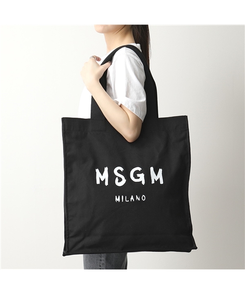 【MSGM(エムエスジーエム)】3041MDZ10 トートバッグ キャンバス ショッピングバッグ ロゴ 鞄 99 レディース