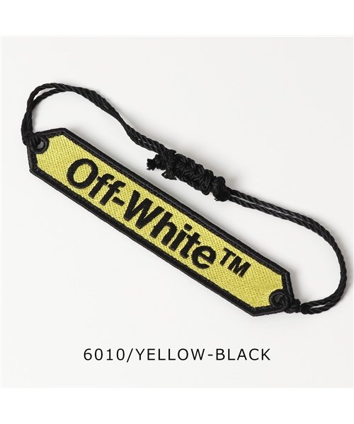 OFF-WHITE(オフホワイト)/【OFF－WHITE(オフホワイト)】OWOA008R20D24085  MACRAME BRACELET ブレスレット ロゴ マクラメ メンズ/イエローブラック