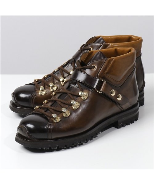 SANTONI(サントーニ)/【SANTONI(サントーニ)】MCEV10182HL1VTRGT50 レザー アンクルブーツ ショートブーツ レースアップ シューズ 靴 ブラウン メンズ/ブラウン