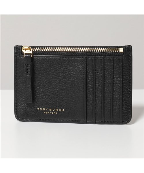 TORY BURCH(トリーバーチ)/【TORY BURCH(トリーバーチ)】61075  PERRY トップジップ カードケース レザー パスケース コインケース フラグメントケース レディース/ブラック