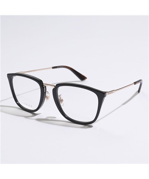 セール Gucci グッチ Gg0323o 眼鏡 フレーム 伊達メガネ Optic ウェリントン型 005 Black Gold Transparent メンズ レ グッチ Gucci Magaseek