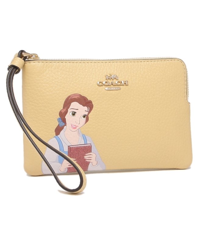 コーチ アウトレット リストレット ポーチ ディズニー コラボ 美女と野獣 イエロー レディース Coach C3363 Ims7d コーチ Coach Magaseek