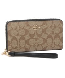 COACH/コーチ アウトレット 長財布 SIGNATURE カーキ ブラック レディース COACH C4452 IMCBI/504055491