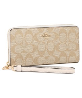 COACH/コーチ アウトレット 長財布 SIGNATURE ベージュ ホワイト レディース COACH C4452 IMDQC/504055492