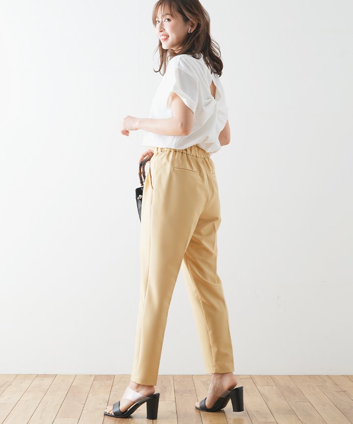 セール 26 Off トップス ハイネック 通勤 オフィスカジュアル Tシャツ バックシャン オフィスファッション プチハイネック 韓国 ファッション バッククロスオープンブラ フューティアランド Futier Land Magaseek