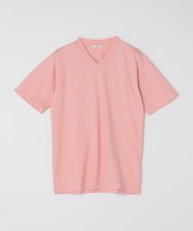 SHIPS MEN(シップス　メン)/SC: 抗菌・防臭 NANO－FINE（R） ハイゲージ コットン Vネック Tシャツ/ピンク