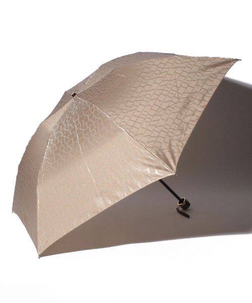LANVIN Collection(umbrella)(ランバンコレクション（傘）)/LANVIN COLLECTION（ランバンコレクション） 折りたたみ傘【ロゴジャガード】/ベージュ
