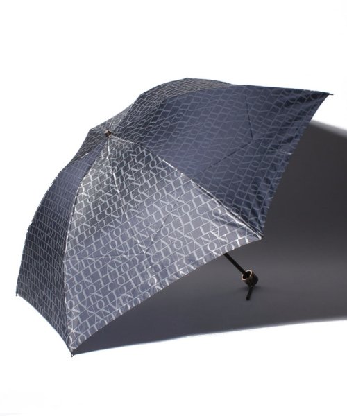 LANVIN Collection(umbrella)(ランバンコレクション（傘）)/LANVIN COLLECTION（ランバンコレクション） 折りたたみ傘【ロゴジャガード】/ネイビーブルー