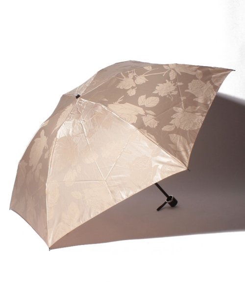 LANVIN Collection(umbrella)(ランバンコレクション（傘）)/LANVIN COLLECTION（ランバンコレクション） 折りたたみ傘【ローズジャガード】/ベージュ
