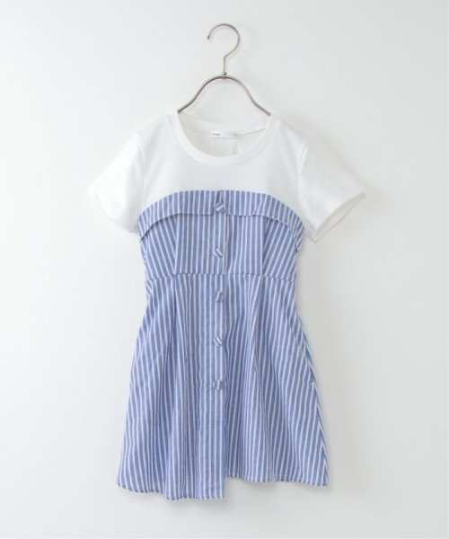 キッズ 折り返しストライプドッキングワンピース 1 160cm イッカ キッズ Ikka Kids Magaseek