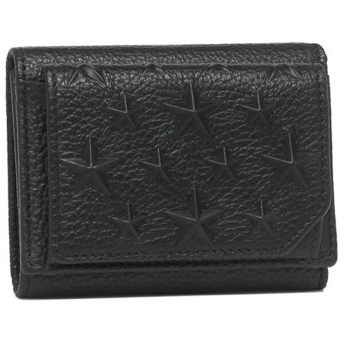 ジミーチュウ 三つ折り財布 ビアーレ ミニ財布 ブラック メンズ JIMMY CHOO BEALEEMG 14503734 CHOO ジミーチュウ 三つ折り財布 ビアーレ ミニ財布 ブラック メンズ JIMMY BEALEEMG