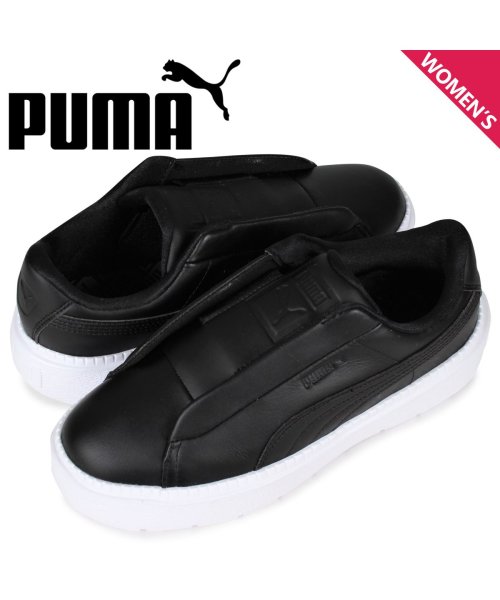 プーマ Puma プーマ Puma バスケット プラットフォーム トレース ライト スリップオン スニーカー スリッポン レディース 厚底 Basket Platform Tra Magaseek