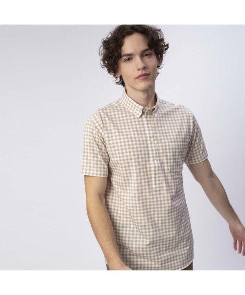 セール ギンガムチェック半袖ビジネスシャツ ラコステ メンズ Lacoste Mens Magaseek
