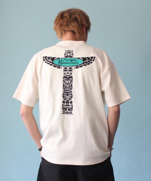 BEAVER(ビーバー)/MANASTASH/マナスタッシュ　TOTEMPOLE CHILLIMESH TEE トーテムポールチリメッシュティー/NATURAL