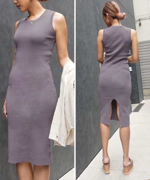 セール バックスリットニットワンピース アナップ Anap Magaseek