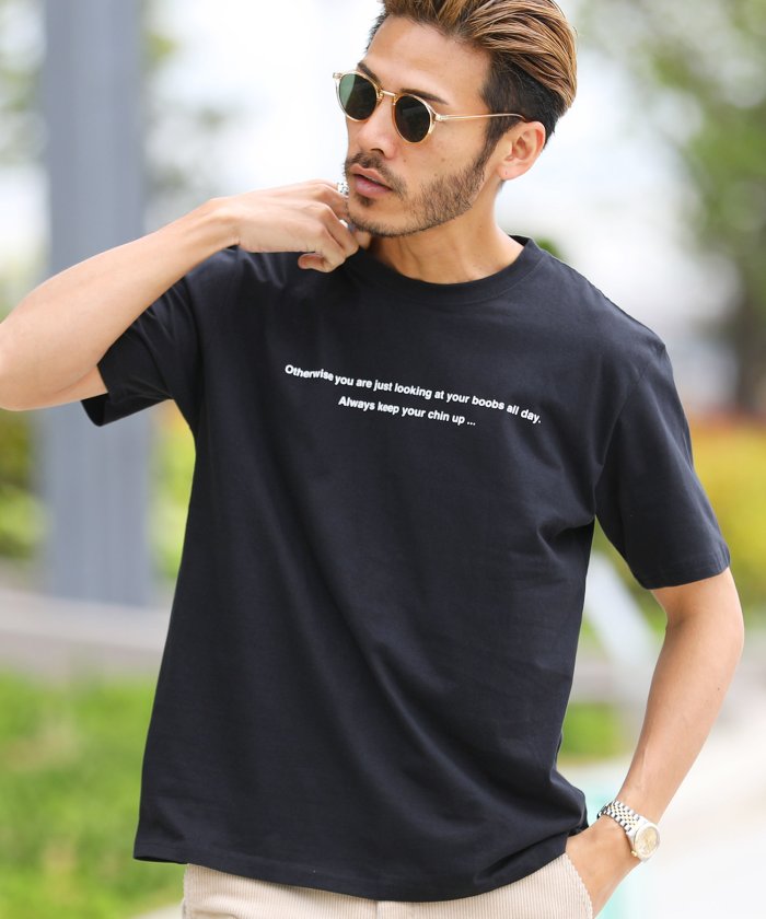 ロゴ半袖プリントtシャツ Tシャツ メンズ おしゃれ ティーシャツ 半袖 カットソー トップス クルーネック ジギーズショップ Jiggys Shop Magaseek