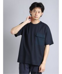 m.f.editorial(エムエフエディトリアル)/クルーネック半袖Tシャツ アンサンブル/ネイビー