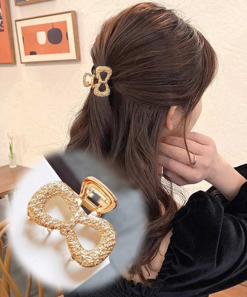  ヘアクリップ　ヘアピン　ハート　髪飾り　パール　レディース　韓国