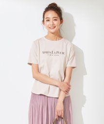 any SiS L(エニスィス（大きいサイズ）)/テキストプリント Tシャツ/ベージュ系