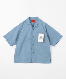 BLUE WORK(BLUE WORK)/ブロークンツイル オープンカラーシャツ/63ライトブルー
