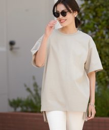 coca(コカ)/サイドスリットオーバーサイズTシャツ/BEIGE