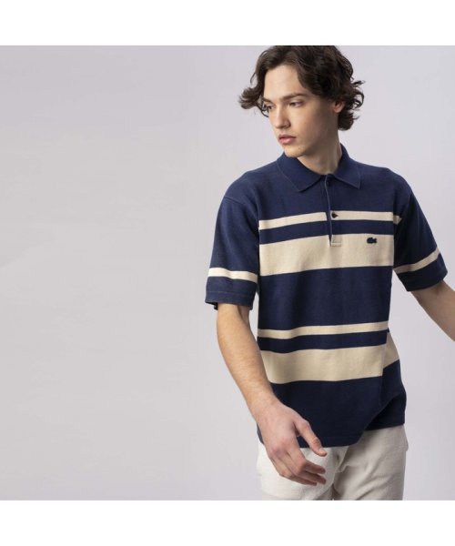 LACOSTE Mens(ラコステ　メンズ)/ウォッシュドニットポロシャツ/ネイビー