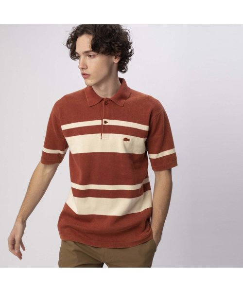 LACOSTE Mens(ラコステ　メンズ)/ウォッシュドニットポロシャツ/レッド