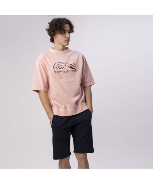 LACOSTE Mens(ラコステ　メンズ)/ビッグクロック半袖スウェット/ピンク