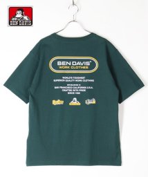 BEN DAVIS(BEN DAVIS)/【BEN DAVIS】 ベンデイビス ブランドバナーバックプリント半袖Tシャツ/グリーン