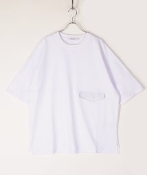 Amerikaya(Amerikaya)/【アメリカ屋】切替 ポケット付 ビッグシルエット 半袖 Tシャツ/オフホワイト