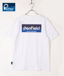 PENFIELD(PENFIELD)/【PENFIELD】 ペンフィールド バックプリントスクエアロゴ半袖Tシャツ/ホワイト