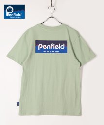 PENFIELD(PENFIELD)/【PENFIELD】 ペンフィールド バックプリントスクエアロゴ半袖Tシャツ/グリーン