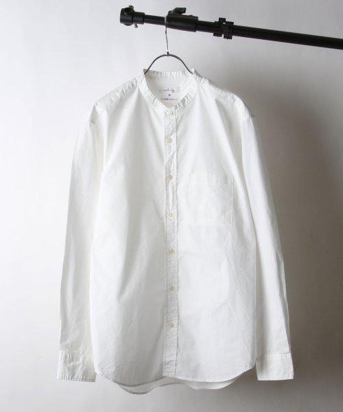 Nilway(ニルウェイ)/【28－115】Nilway/日本製 タイプライターバンドカラーシャツ/ホワイト