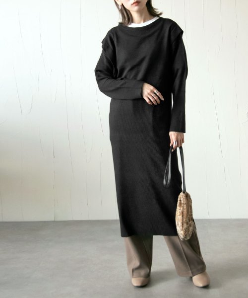 セール 25 Off Az156c Chillfar ニットレイヤードワンピース チルファー Chillfar Magaseek