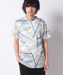 STYLEBLOCK(スタイルブロック)/吸汗速乾総柄プリント半袖Tシャツ/Fグレー