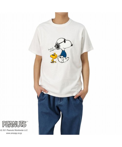 Peanuts スヌーピー サガラ刺繍tシャツ マックハウス メンズ Mac House Men Magaseek
