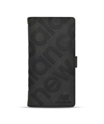 Mーfactory(エムファクトリー)/スマホケース マルチ多機種 Mサイズ ニューバランス New Balance 手帳ケース スタンプロゴスエード iphone ケース/ブラック