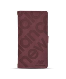 Mーfactory(エムファクトリー)/スマホケース マルチ多機種 Mサイズ ニューバランス New Balance 手帳ケース スタンプロゴスエード iphone ケース/バーガンディー