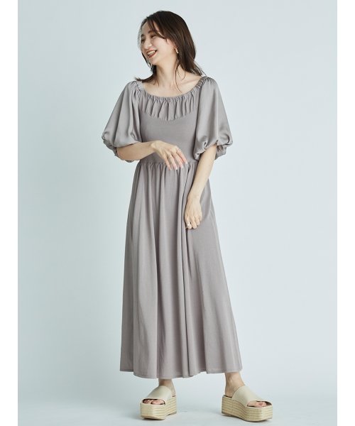 セール 40 Off オフネックパフスリニットコンビワンピース フレイ アイディー Fray I D Magaseek