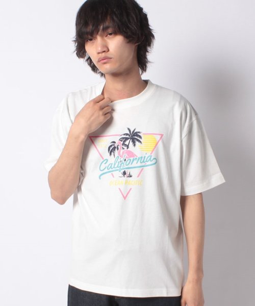 Ocean Pacific MENS(オーシャンパシフィック　メンズ)/【OP】ハンソデ Tシャツ/ホワイト