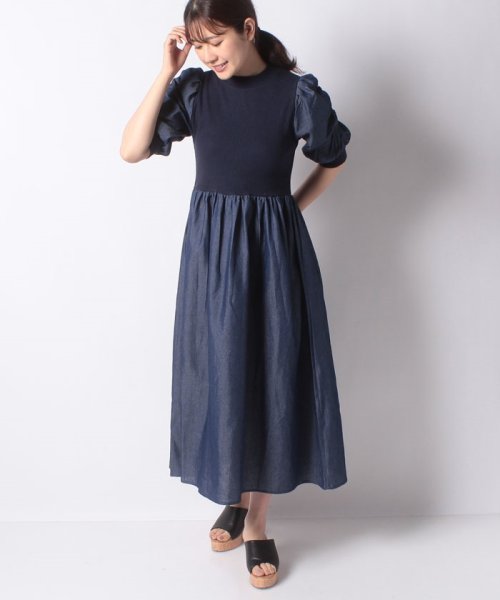 セール 袖コンシャスデニム切り替えワンピース オリーブデオリーブ Olive Des Olive Magaseek