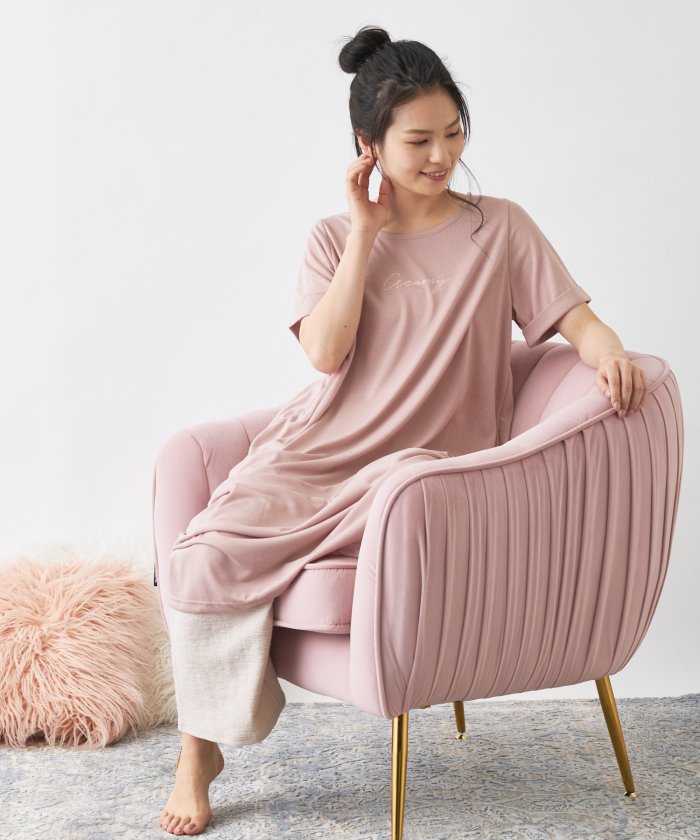 セール 接触冷感総柄プリントロングワンピース オリーブデオリーブ Olive Des Olive Magaseek