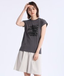 INED(イネド)/《大きいサイズ》フォトTシャツ《マシュふわ(R)》《Maison de Beige》/チャコールグレー3