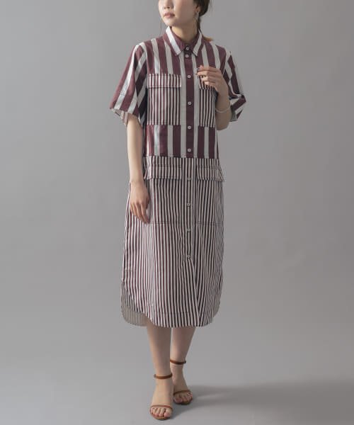 URBAN RESEARCH ROSSO(URBAN　RESEARCH　ROSSO)/LEE MATHEW　Grace Shirtsdress/MAROON