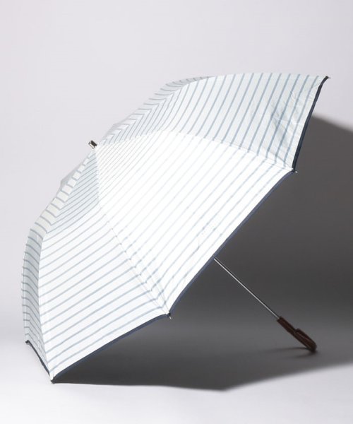 MACKINTOSH PHILOSOPHY(umbrella)(マッキントッシュフィロソフィー（傘）)/MACKINTOSH PHILOSOPHY（マッキントッシュ フィロソフィー）晴雨兼用折りたたみ日傘　ボーダーパイピング/オフホワイト