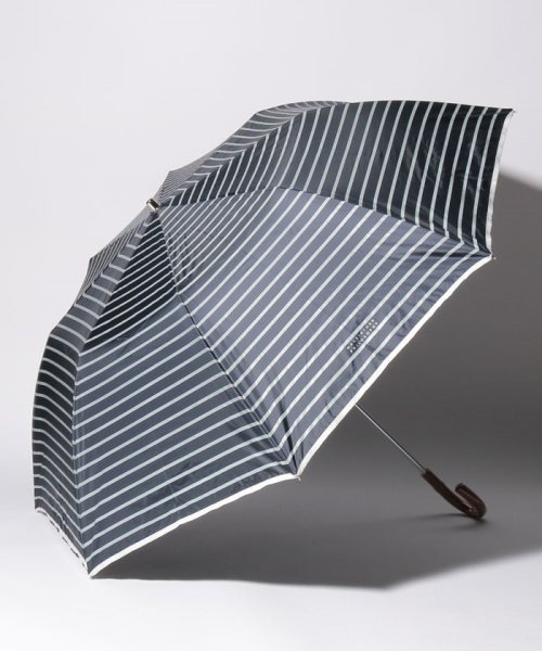 MACKINTOSH PHILOSOPHY(umbrella)(マッキントッシュフィロソフィー（傘）)/MACKINTOSH PHILOSOPHY（マッキントッシュ フィロソフィー）晴雨兼用折りたたみ日傘　ボーダーパイピング/ネイビーブルー
